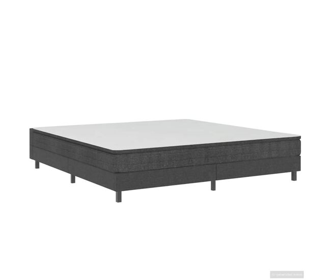 Estructura de cama matrimonial Moderno para adultos Box Spring tela gris 180x200 cm