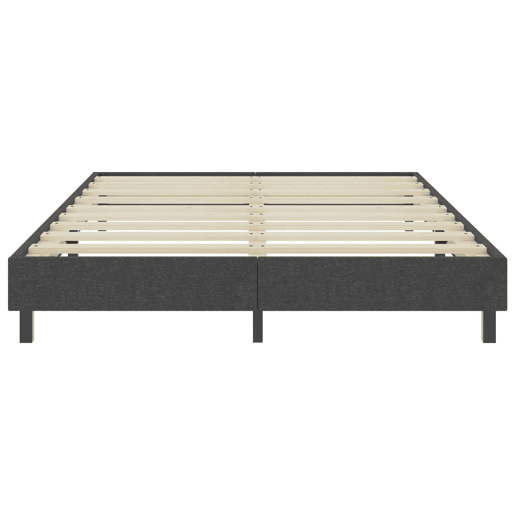 Cama de casal simple boxspring 180x200 cm tecido cinzento Cama de casal simple boxspring 180x200 cm tecido cinzento