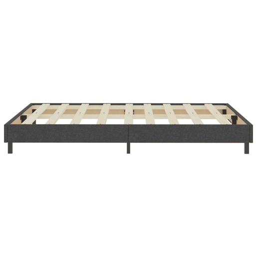 Cama de casal simple boxspring 180x200 cm tecido cinzento Cama de casal simple boxspring 180x200 cm tecido cinzento