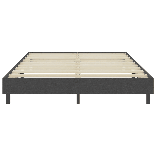 Cama de casal simple boxspring 160x200 cm tecido cinzento Cama de casal simple boxspring 160x200 cm tecido cinzento