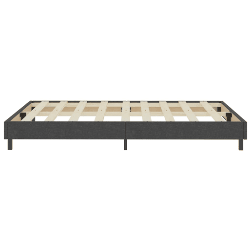 Cama de casal simple boxspring 160x200 cm tecido cinzento Cama de casal simple boxspring 160x200 cm tecido cinzento