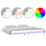 Estrutura de Cama de casal simple super king cLED 180x200cm madeira maciça branco