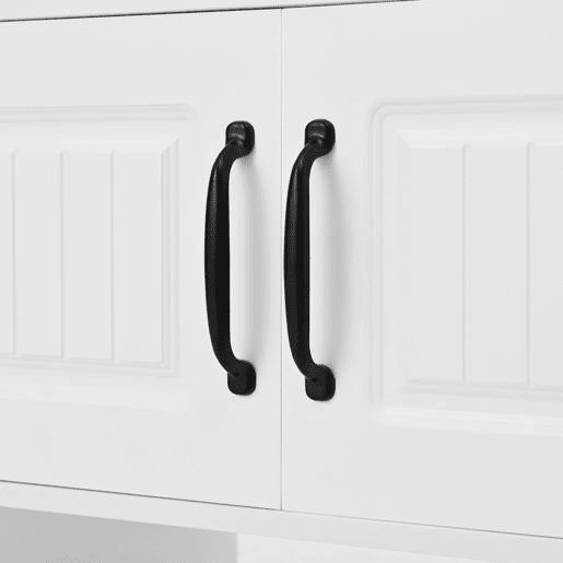 Móvel de entrada 50x36x190 cm - Com 2 portas, painel traseiro e 8 ganchos - Branco