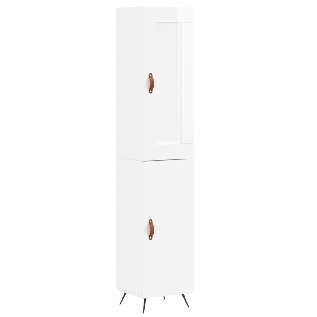 Aparador alto - Mueble de almacenamiento 34 Blanco Brillo