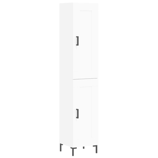 Armário alto - Bufete - Móvel de apoio 34,5x34x180 cm madeira processada branco pt610 Armário alto - Bufete - Móvel de apoio 34,5x34x180 cm madeira processada branco pt610