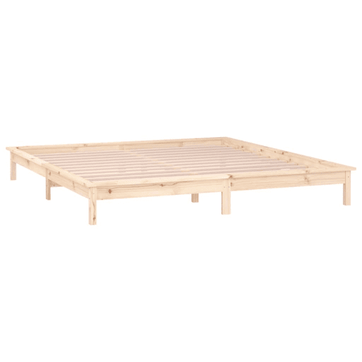 Estrutura de Cama de casal moderno super king c LED 180x200 cm madeira maciça Estrutura de Cama de casal moderno super king c LED 180x200 cm madeira maciça