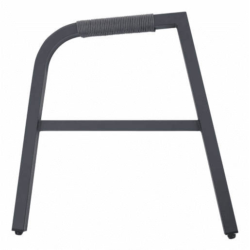 Conjunto de jantar de jardim para 8 pessoas - sofá de canto, mesa de jantar e banco, braços e encosto trançados, estrutura em aço galvanizado - cinzento