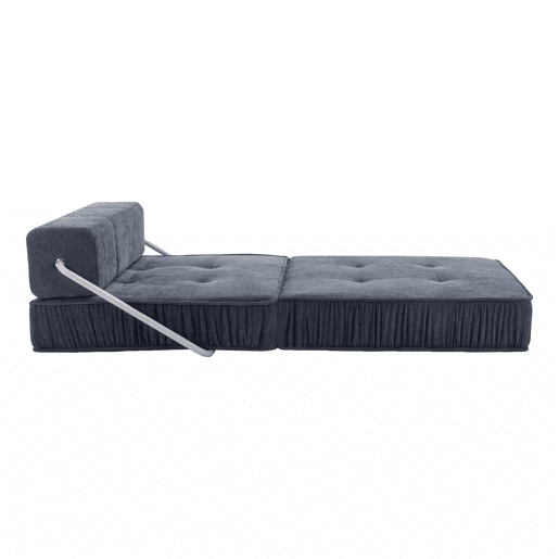 Sofá-cama de 1 lugar - multifuncional, rebatível, futon, sofá-cama - cinzento