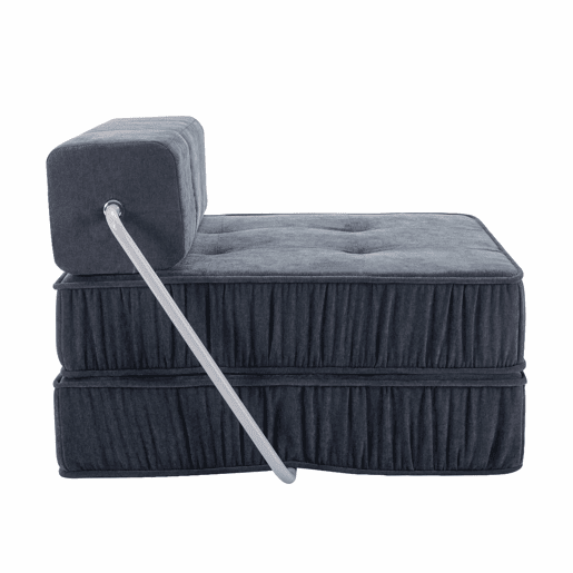 Sofá-cama de 1 lugar - multifuncional, rebatível, futon, sofá-cama - cinzento