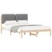 Estructura de cama matrimonial 140x195 Estructura de cama matrimonial 140x195 Blanco/ Gris Claro