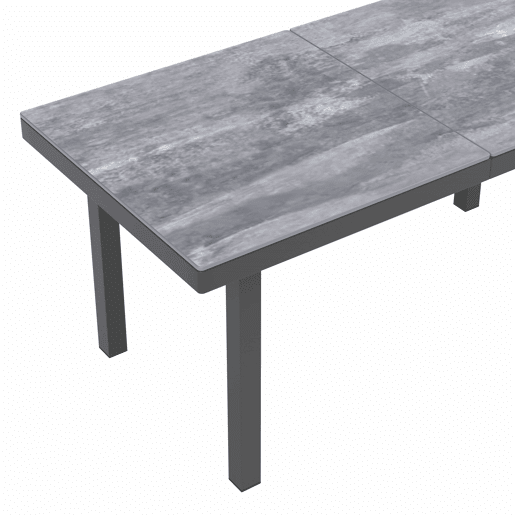Conjunto de jantar de jardim para 8 pessoas - Conjunto de canto, estrutura em ferro galvanizado, mesa de vidro, corda trançada em PE feita à mão, inclui mesa, bancos e sofás - Cinza