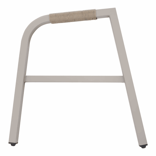 Conjunto de mobiliário de jardim - 6 lugares - Conjunto de canto, encosto e braços trançados, estrutura em aço galvanizado, inclui sofá e mesa de café - Bege