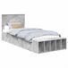 Estructura de cama individual para adultos 102x232 Estructura de cama individual para adultos 102x232 Gris