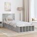 Estructura de cama individual para adultos 102x232 Estructura de cama individual para adultos 102x232 Gris