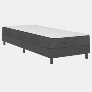 Estrutura de cama de solteiro boxspring - 100x200 cm tecido cinzento