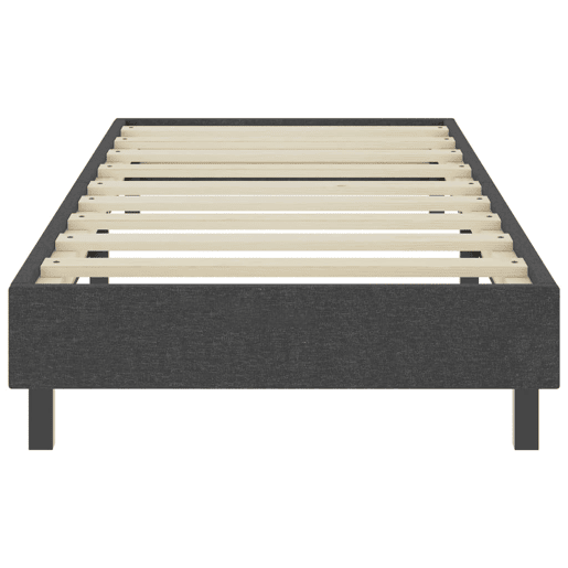 Estrutura de cama de solteiro boxspring - 100x200 cm tecido cinzento Estrutura de cama de solteiro boxspring - 100x200 cm tecido cinzento