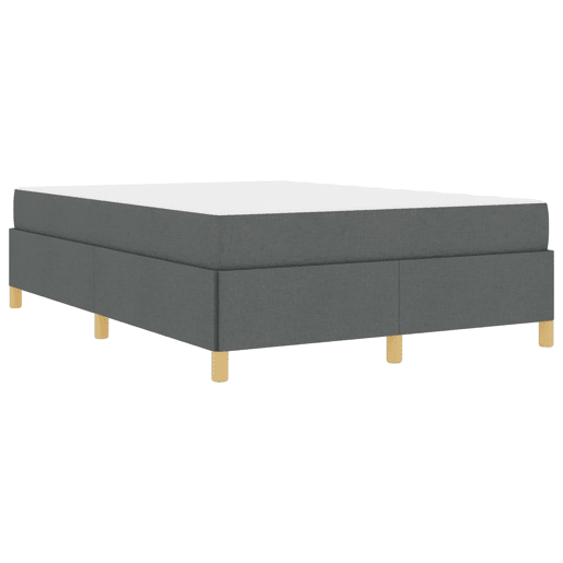 Estrutura da Cama de casal moderno com colchão Cinza Escuro 140 x 190 cm tecido