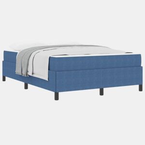 Estrutura da Cama de casal moderno com colchão - Azul 140 x 190 cm tecido