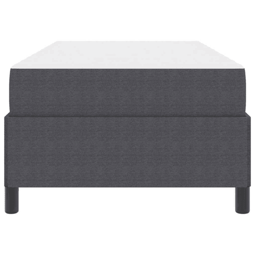 Estrutura de cama de solteiro para adultos com colchão Cinza Escuro 90 x 200 cm tecido