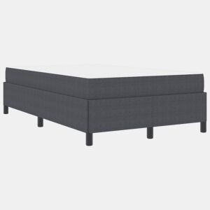 Estrutura da Cama de casal moderno com colchão Cinza Escuro 120 x 190 cm tecido