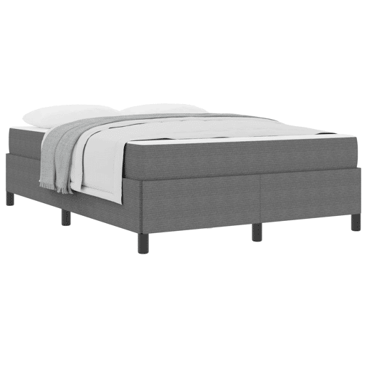 Estrutura De Cama De Casal Simple - Cinzento-claro 140 x 190 cm tecido