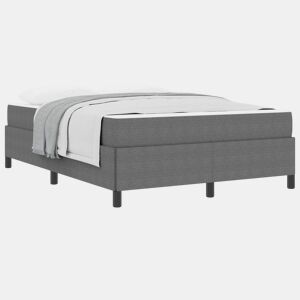 Estrutura De Cama De Casal Simple - Cinzento-claro 140 x 190 cm tecido