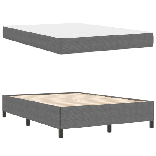 Estrutura De Cama De Casal Simple - Cinzento-claro 140 x 190 cm tecido