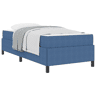 Estrutura de cama de solteiro para adultos com colchão Azul 90 x 200 cm tecido