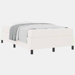 Estrutura da Cama de casal moderno com colchão - Creme 120 x 200 cm tecido