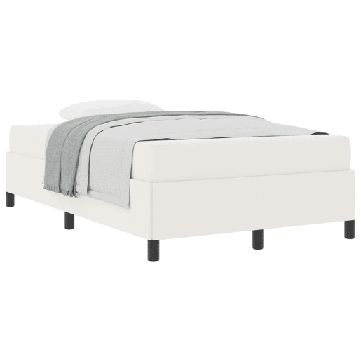 Estrutura da Cama de casal moderno com colchão - Creme 120 x 200 cm tecido Estrutura da Cama de casal moderno com colchão - Creme 120 x 200 cm tecido