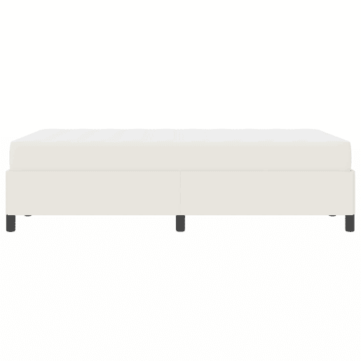 Estrutura da Cama de casal moderno com colchão - Creme 120 x 200 cm tecido Estrutura da Cama de casal moderno com colchão - Creme 120 x 200 cm tecido