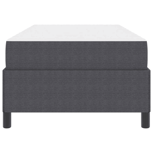 Estrutura de cama de solteiro para adultos com colchão Cinza Escuro 80 x 200 cm tecido