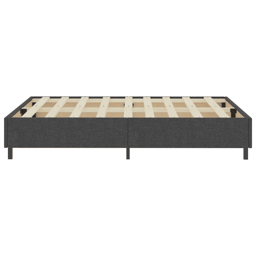 Cama de casal simple boxspring 140x200 cm tecido cinzento