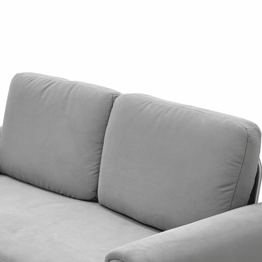 Sofá de 2 lugares - confortável, resistente e otimizado para poucas áreas - cinzento claro