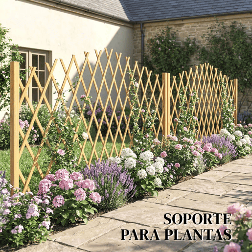 Outsunny Conjunto de 2 Painéis de Vedações de Jardim Exterior de Madeira Portões de Jardim Extensíveis Vedações de Jardim para Decoração de Terraço Pátio 180x30x103 cm Madeira