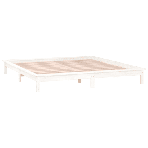 Estrutura de Cama de casal moderno king size c luzes LED 150x200cm madeira maciça