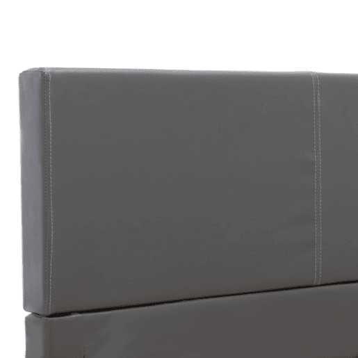 Estrutura De Cama De Casal Moderno - 160x200 cm couro artificial cinzento
