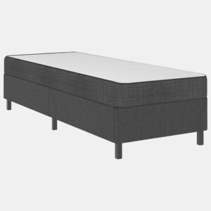 Estrutura de cama de solteiro boxspring - 100x200 cm tecido cinzento