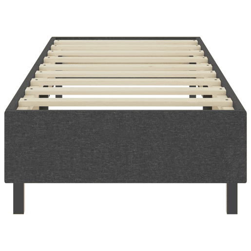 Estrutura de cama de solteiro boxspring - 100x200 cm tecido cinzento Estrutura de cama de solteiro boxspring - 100x200 cm tecido cinzento