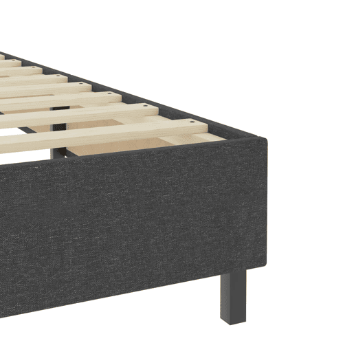 Estrutura de cama de solteiro boxspring - 100x200 cm tecido cinzento Estrutura de cama de solteiro boxspring - 100x200 cm tecido cinzento