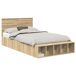 Estructura de cama individual para adultos 123x225 Estructura de cama individual para adultos 123x225 Madera Clara