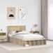 Estructura de cama individual para adultos 123x225 Estructura de cama individual para adultos 123x225 Madera Clara