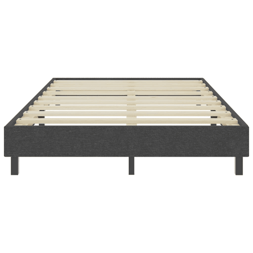 Cama de casal simple boxspring 120x200 cm tecido cinzento