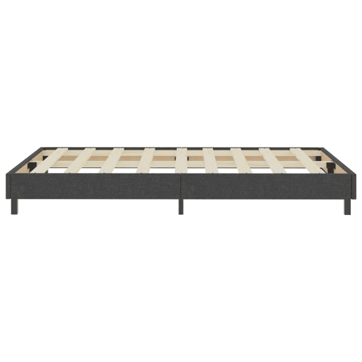 Cama de casal simple boxspring 120x200 cm tecido cinzento