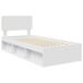 Estructura de cama individual para adultos Estructura de cama individual para adultos Blanco
