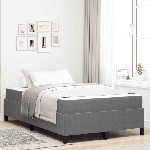 Estrutura De Cama De Casal Simple - Cinzento-claro 120 x 200 cm tecido