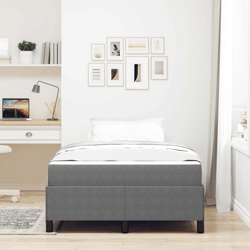 Estrutura De Cama De Casal Simple - Cinzento-claro 120 x 200 cm tecido