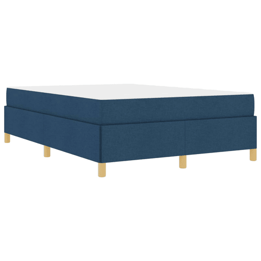 Estrutura da Cama de casal moderno com colchão - Azul 140 x 190 cm tecido