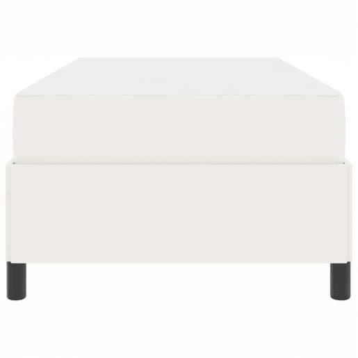 Estrutura de cama de solteiro para adultos com colchão Creme 90 x 200 cm tecido