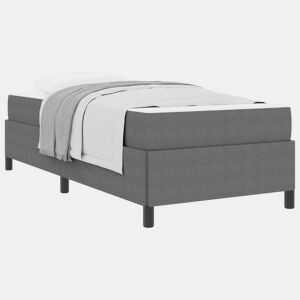 Estrutura de cama de solteiro Design com colchão Cinzento-claro 80 x 200 cm tecido